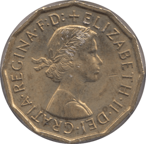 1962 BRASS THREEPENCE ( UNC ) - Threepence - Cambridgeshire Coins