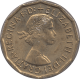 1962 BRASS THREEPENCE ( UNC ) - Threepence - Cambridgeshire Coins