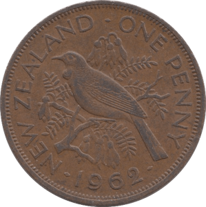 1962 ONE PENNNY NEW ZEALAND - WORLD COINS - Cambridgeshire Coins