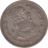 1962 SILVER 1 PESO MEXICO - SILVER WORLD COINS - Cambridgeshire Coins