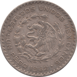 1962 SILVER 1 PESO MEXICO - SILVER WORLD COINS - Cambridgeshire Coins