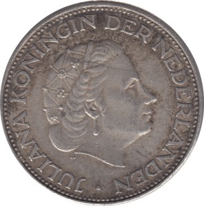 1962 SILVER 2 1/2 GULDEN NETHERLANDS - SILVER WORLD COINS - Cambridgeshire Coins