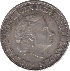1962 SILVER 2 1/2 GULDEN NETHERLANDS - SILVER WORLD COINS - Cambridgeshire Coins