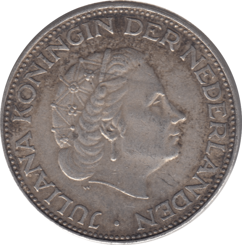 1962 SILVER 2 1/2 GULDEN NETHERLANDS - SILVER WORLD COINS - Cambridgeshire Coins