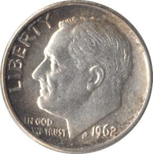 1962 SILVER ONE DIME USA - SILVER WORLD COINS - Cambridgeshire Coins