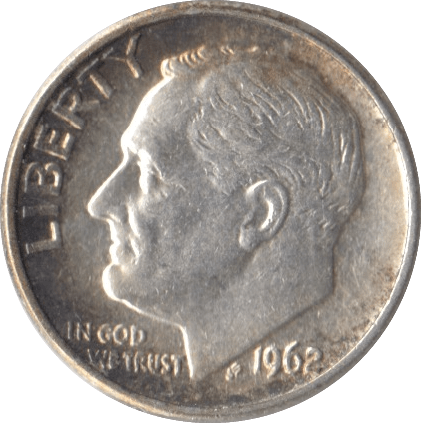 1962 SILVER ONE DIME USA - SILVER WORLD COINS - Cambridgeshire Coins