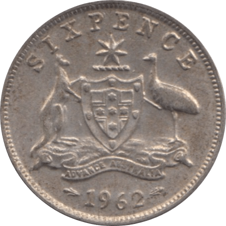 1962 SILVER SIXPENCE AUSTRALIA - WORLD COINS - Cambridgeshire Coins