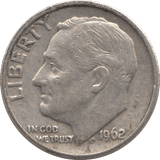 1962 USA SILVER DIME DENVER MINT - SILVER WORLD COINS - Cambridgeshire Coins