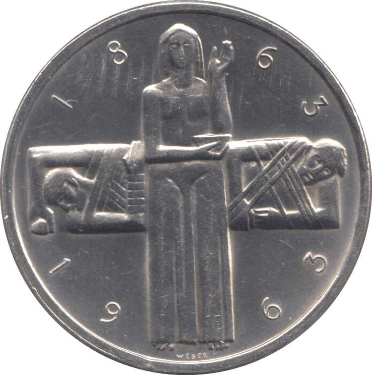 1963 5 SILVER SWISS FRANCS - SILVER WORLD COINS - Cambridgeshire Coins