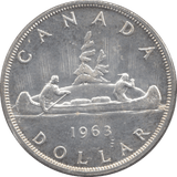 1963 CANADA SILVER ONE DOLLAR 9 - WORLD SILVER COINS - Cambridgeshire Coins