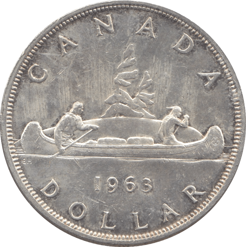 1963 CANADA SILVER ONE DOLLAR - SILVER WORLD COINS - Cambridgeshire Coins