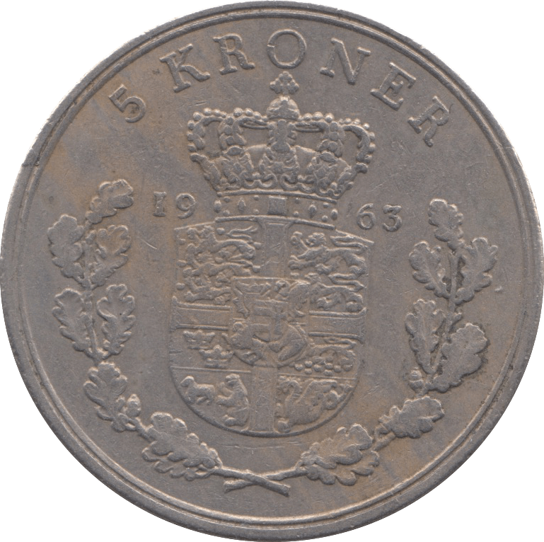 1963 FIVE KRONER ICELAND - WORLD COINS - Cambridgeshire Coins