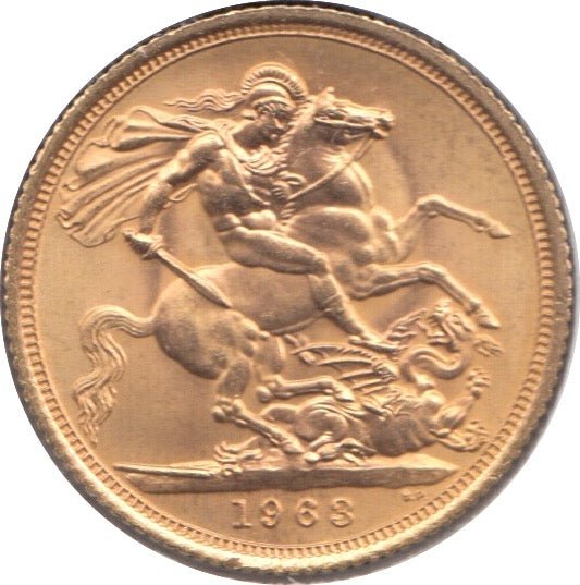1963 GOLD SOVEREIGN ( UNC ) - Sovereign - Cambridgeshire Coins