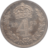 1963 MAUNDY FOURPENCE ( UNC ) - Maundy Coins - Cambridgeshire Coins