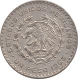 1963 MEXICO ONE PESO - WORLD COINS - Cambridgeshire Coins