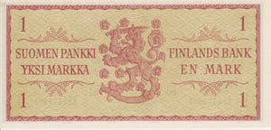 1963 ONE MARK FINISH BANKNOTE FINLAND REF 736 - World Banknotes - Cambridgeshire Coins