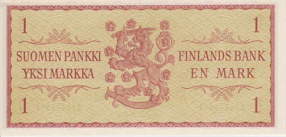 1963 ONE MARK FINISH BANKNOTE FINLAND REF 736 - World Banknotes - Cambridgeshire Coins