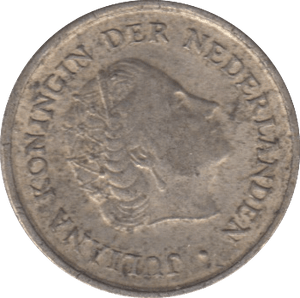 1963 SILVER 1/10 GUILDER NETHERLANDS - SILVER WORLD COINS - Cambridgeshire Coins