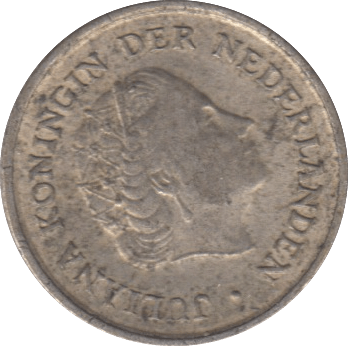 1963 SILVER 1/10 GUILDER NETHERLANDS - SILVER WORLD COINS - Cambridgeshire Coins