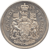 1963 SILVER FIFTY CENTS CANADA - WORLD SILVER COINS - Cambridgeshire Coins