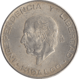 1963 SILVER FIVE PESOS MEXICO - SILVER WORLD COINS - Cambridgeshire Coins