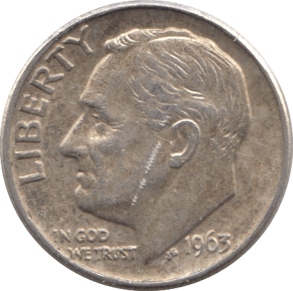 1963 SILVER ONE DIME USA - SILVER WORLD COINS - Cambridgeshire Coins