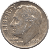 1963 SILVER ONE DIME USA - SILVER WORLD COINS - Cambridgeshire Coins