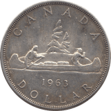 1963 SILVER ONE DOLLAR CANADA - WORLD SILVER COINS - Cambridgeshire Coins