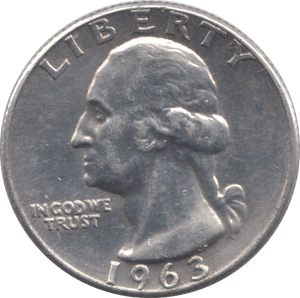 1963 SILVER QUARTER DOLLAR USA - SILVER WORLD COINS - Cambridgeshire Coins