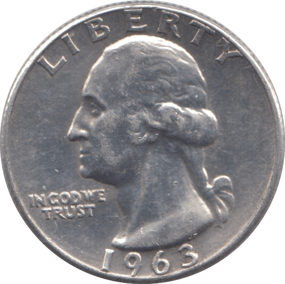 1963 SILVER QUARTER DOLLAR USA - SILVER WORLD COINS - Cambridgeshire Coins