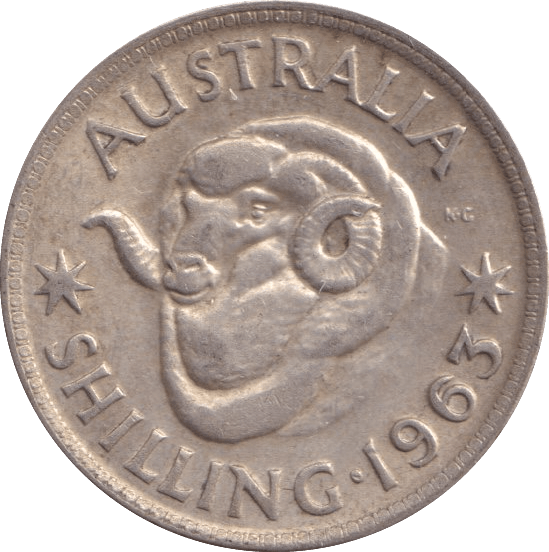 1963 SILVER SHILLING AUSTRALIA - SILVER WORLD COINS - Cambridgeshire Coins