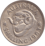 1963 SILVER SHILLING AUSTRALIA - SILVER WORLD COINS - Cambridgeshire Coins