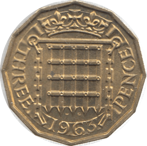 1963 THREEPENCE ( UNC ) 26 - Threepence - Cambridgeshire Coins