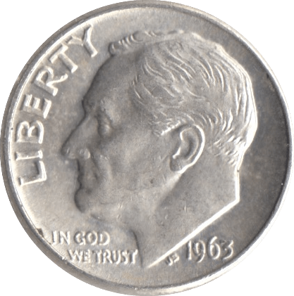 1963 USA SILVER DIME ( DENVER ) - SILVER WORLD COINS - Cambridgeshire Coins