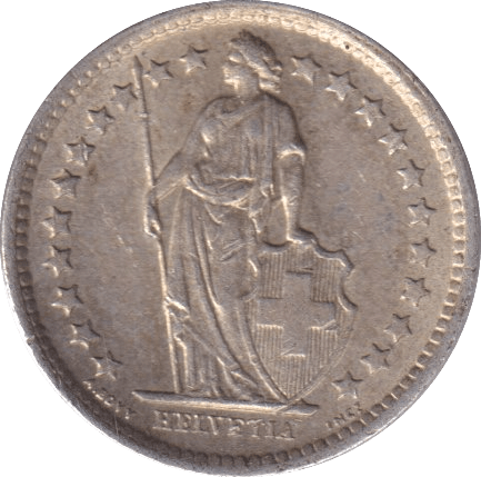 1964 1/2 FRAN SWITZERLAND - WORLD COINS - Cambridgeshire Coins