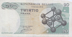 1964 20 FRANCS BELGIAN BANKNOTE REF 1476 - World Banknotes - Cambridgeshire Coins