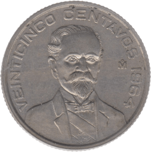 1964 25 CENTAVOS MEXICO - WORLD COINS - Cambridgeshire Coins
