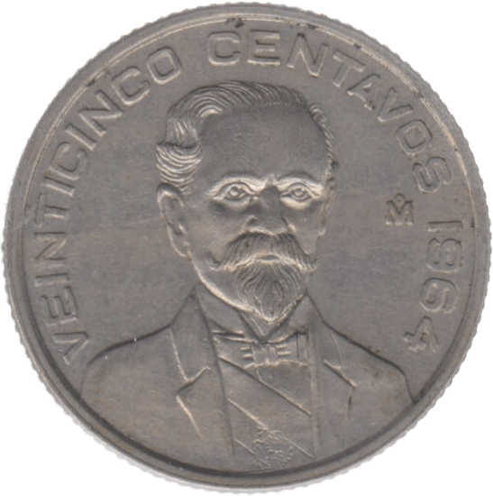 1964 25 CENTAVOS MEXICO - WORLD COINS - Cambridgeshire Coins