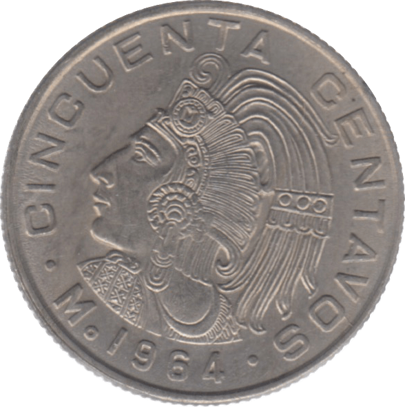 1964 50 CENTAVOS MEXICO - WORLD COINS - Cambridgeshire Coins