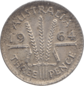 1964 AUSTRALIA SILVER THREEPENCE - SILVER WORLD COINS - Cambridgeshire Coins