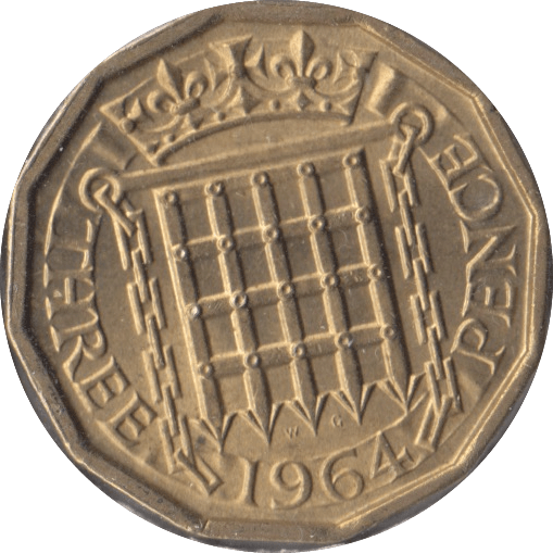 1964 BRASS THREEPENCE ( BU ) - Threepence - Cambridgeshire Coins