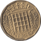 1964 BRASS THREEPENCE ( BU ) - Threepence - Cambridgeshire Coins