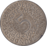 1964 GERMAN SILVER 5 MARK - SILVER WORLD COINS - Cambridgeshire Coins