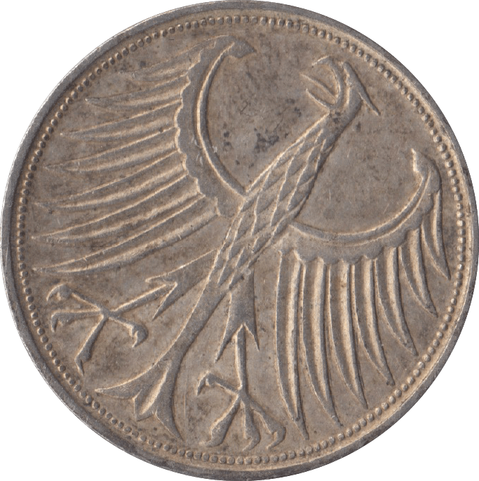 1964 GERMAN SILVER 5 MARK - SILVER WORLD COINS - Cambridgeshire Coins
