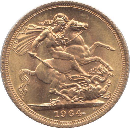 1964 GOLD SOVEREIGN BU ( UNC ) - Sovereign - Cambridgeshire Coins