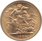 1964 GOLD SOVEREIGN BU ( UNC ) - Sovereign - Cambridgeshire Coins