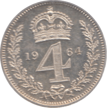 1964 MAUNDY FOURPENCE ( BU ) - Maundy Coins - Cambridgeshire Coins