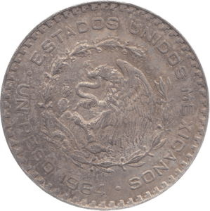1964 MEXICO SILVER PESO REF 20 - WORLD COINS - Cambridgeshire Coins