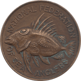 1964 NATIONAL FEDERATION OF SEA ANGLERS BRONZE MEDAL REF H122 - Token - Cambridgeshire Coins