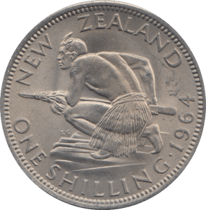 1964 NEW ZEALAND 1 SHILLING ( UNC ) 1 - WORLD COINS - Cambridgeshire Coins